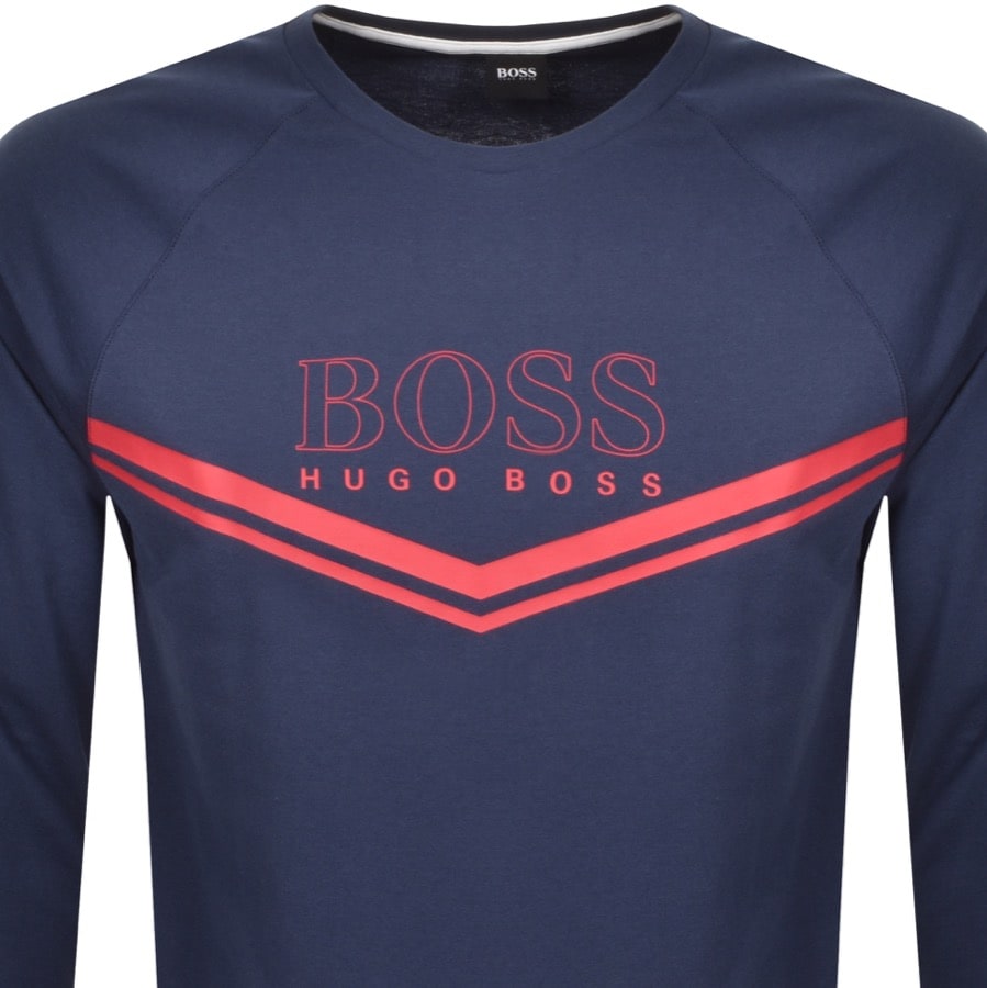 Alternative Image for ProductBOSS Bodywear Lounge Crew Neck Sweatshirt Navy2